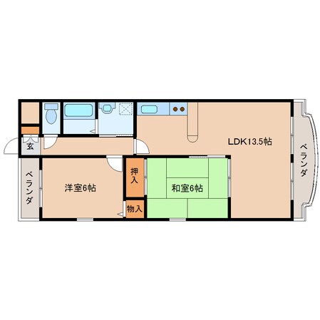 近鉄奈良駅 徒歩14分 7階の物件間取画像